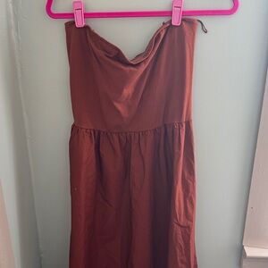 GAP Strapless Dress in Rich Brown